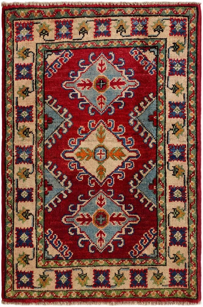 2' x 2' 11 Hand Knotted Kazak Rug