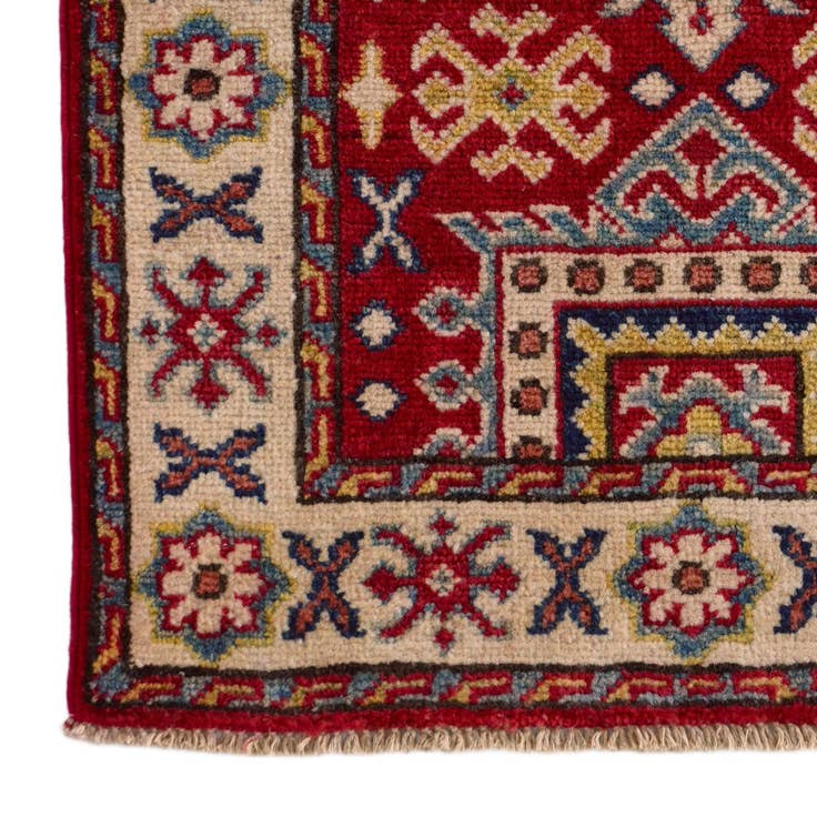 Detail image of 2' 1 x 2' 11 Hand Knotted Kazak Rug