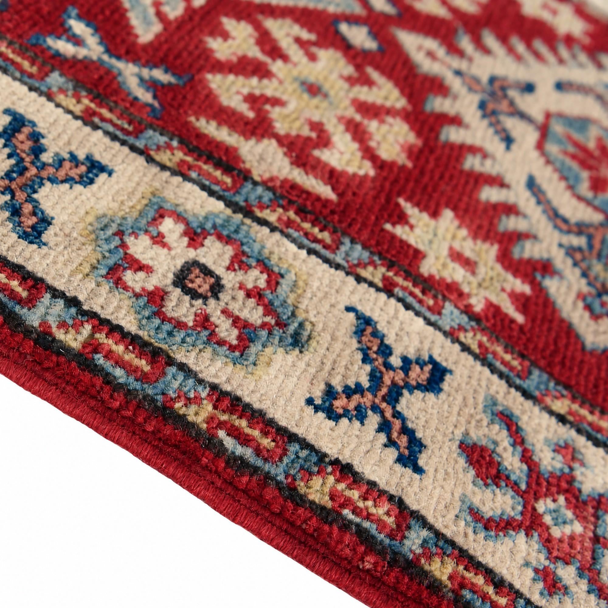 Detail image 8 of 12: 2' 1 x 2' 11 Hand Knotted Kazak Rug