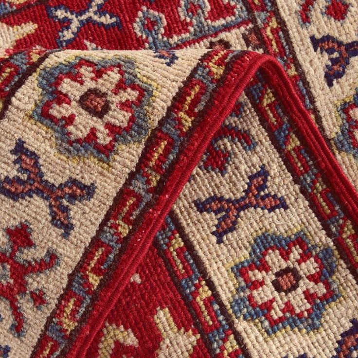 Detail image of 2' 1 x 2' 11 Hand Knotted Kazak Rug