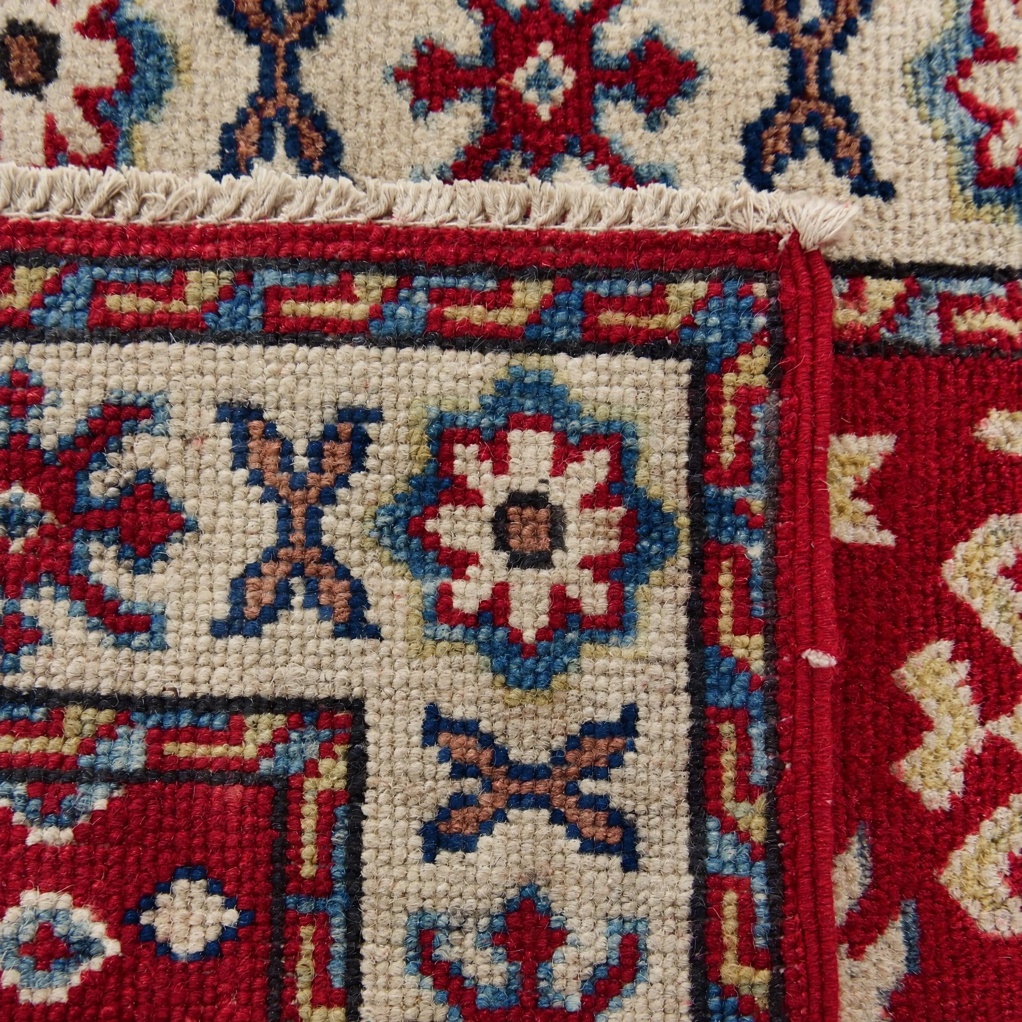 Detail image 12 of 12: 2' 1 x 2' 11 Hand Knotted Kazak Rug