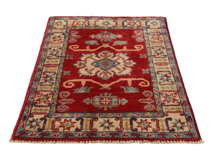 Detail image of 2' 1 x 2' 11 Hand Knotted Kazak Rug