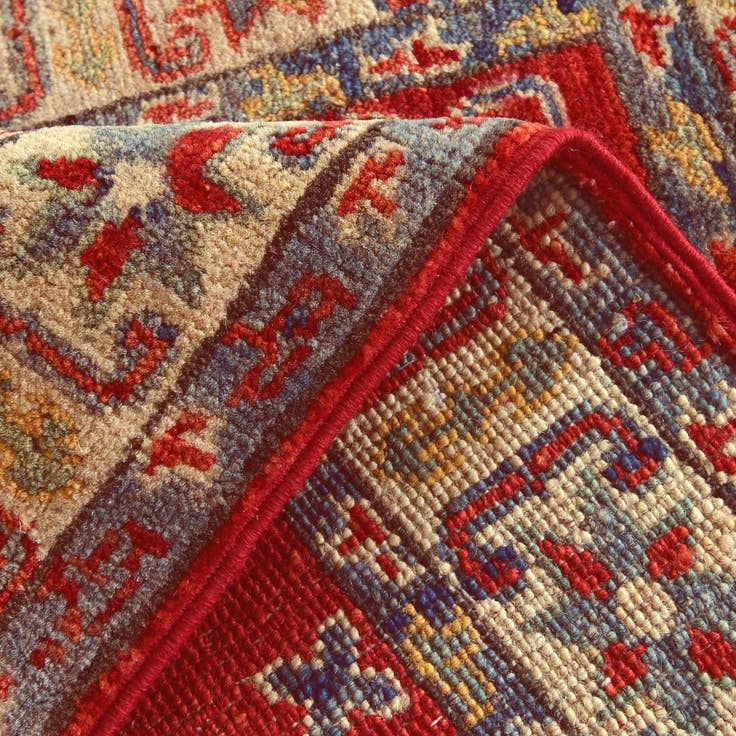 Detail image of 2' 1 x 2' 11 Hand Knotted Kazak Rug