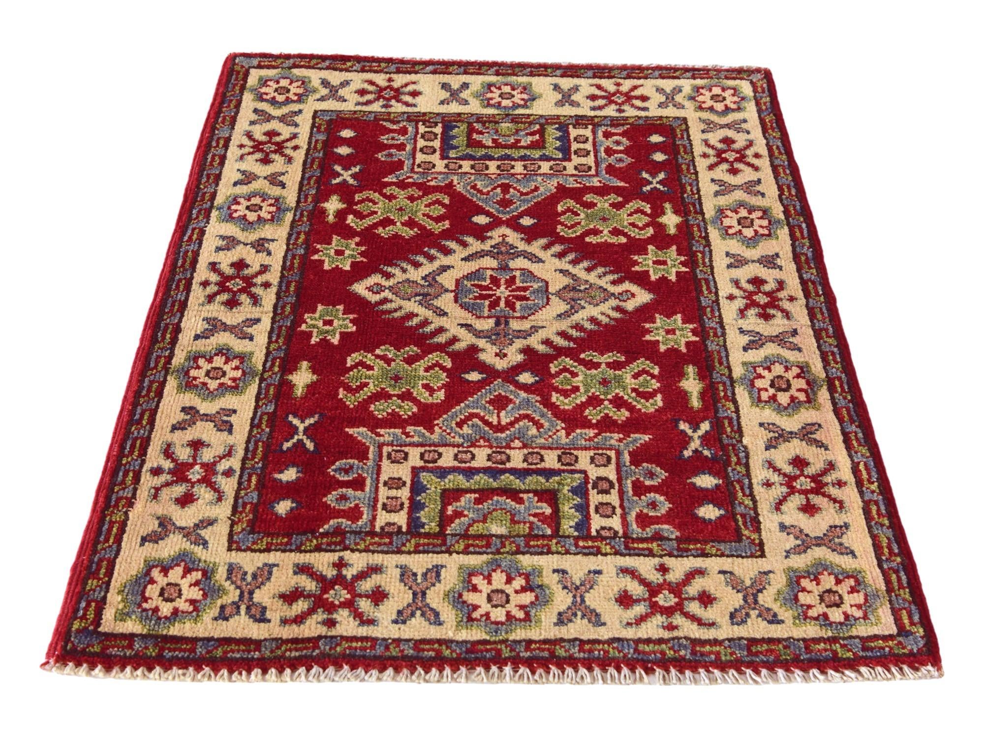 2' x 2' 9 Hand Knotted Kazak Rug