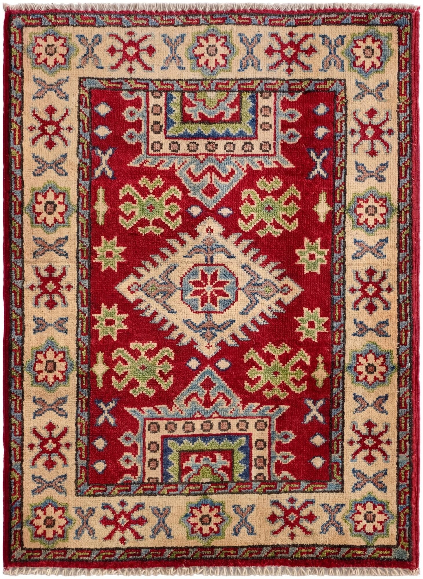 2' x 2' 9 Hand Knotted Kazak Rug