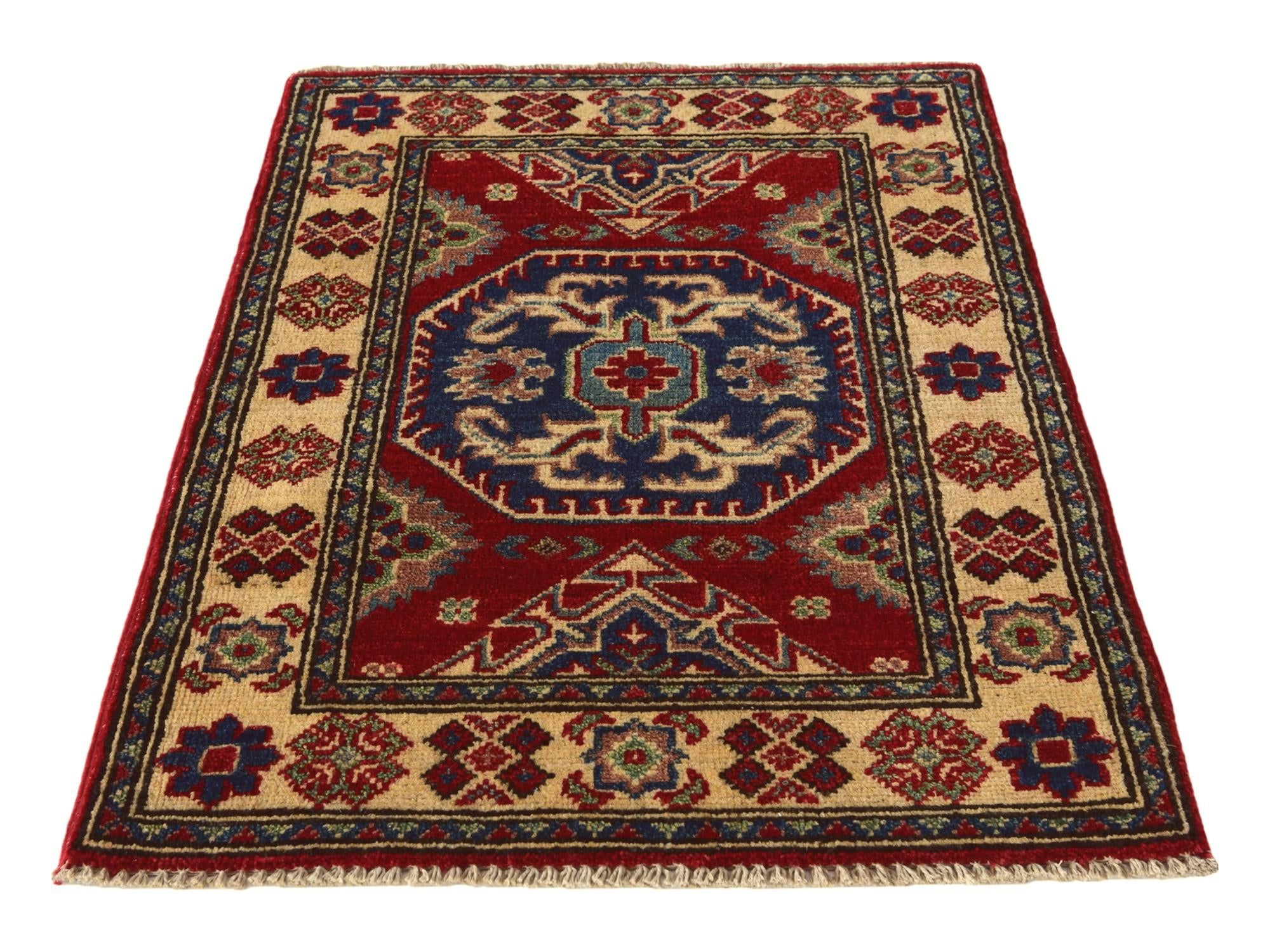 2' 1 x 3' Hand Knotted Kazak Rug