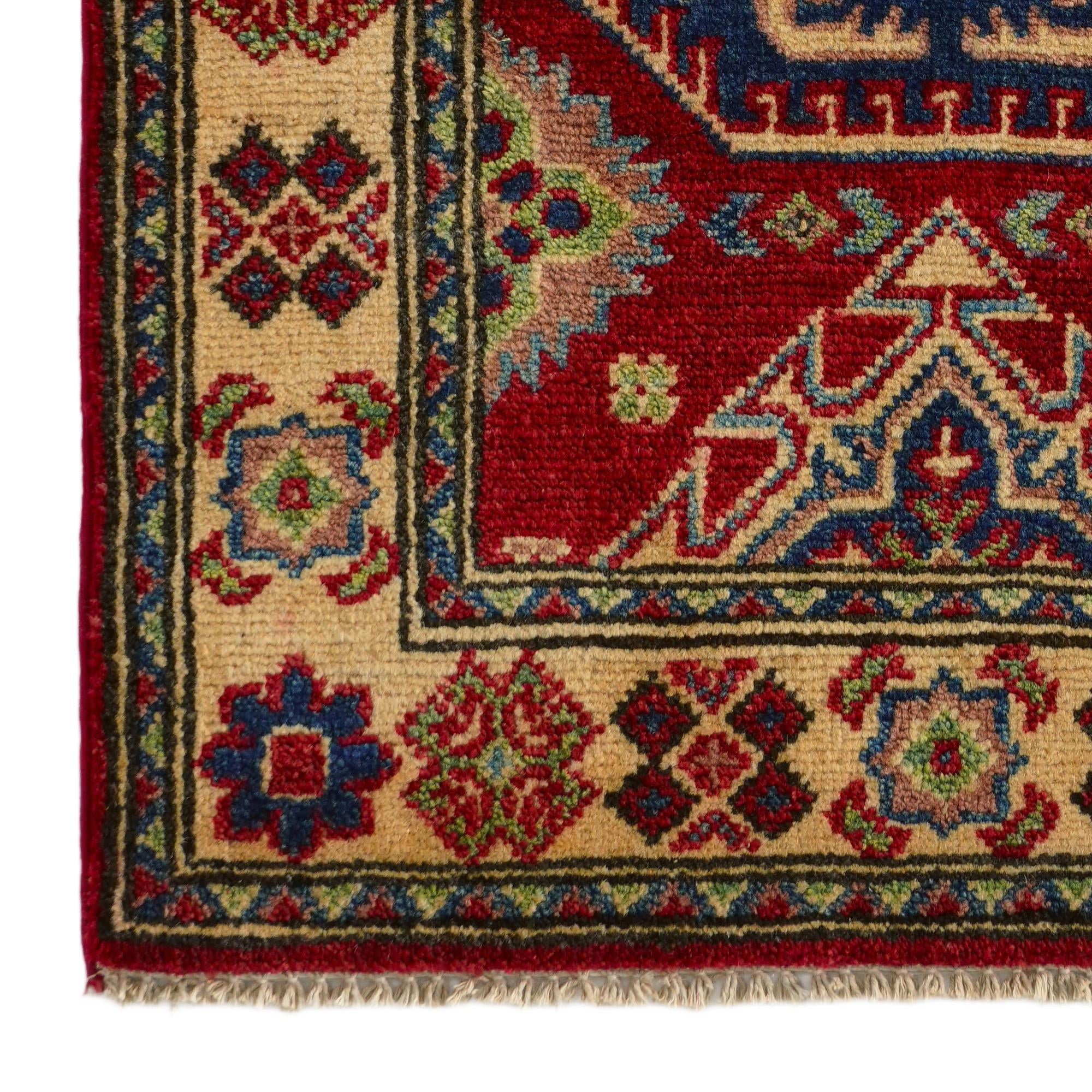 2' 1 x 3' Hand Knotted Kazak Rug