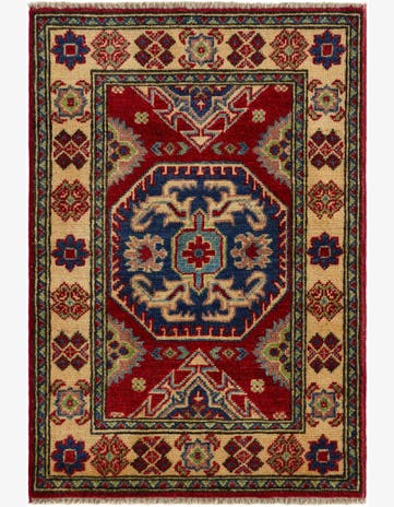 2' 1 x 3' Hand Knotted Kazak Rug