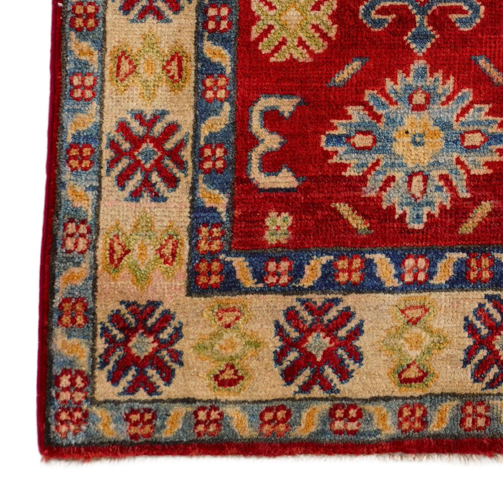 2' 1 x 3' Hand Knotted Kazak Rug