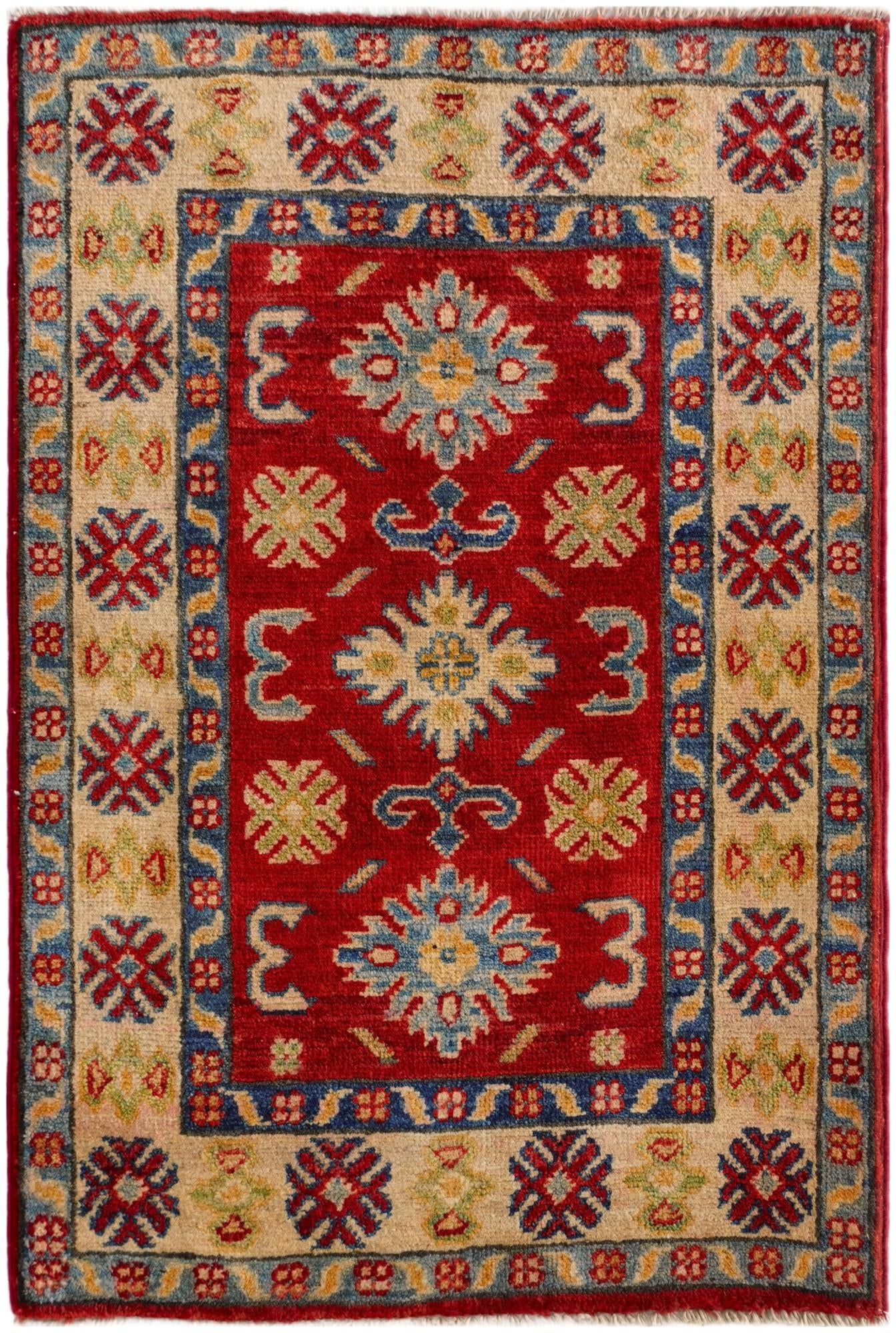 2' 1 x 3' Hand Knotted Kazak Rug