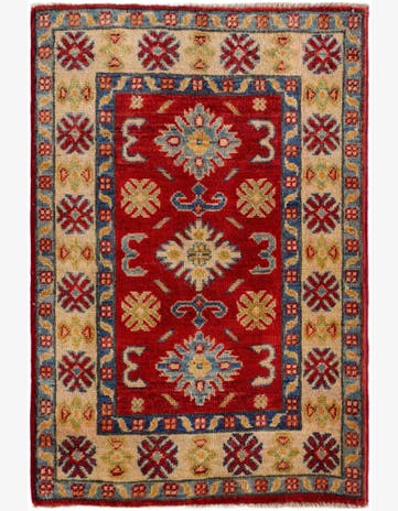 2' 1 x 3' Hand Knotted Kazak Rug