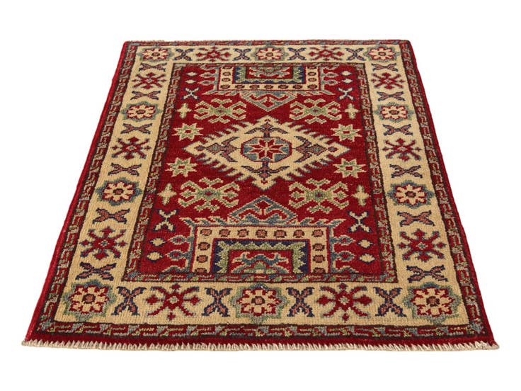 Detail image of 2' 1 x 2' 10 Hand Knotted Kazak Rug