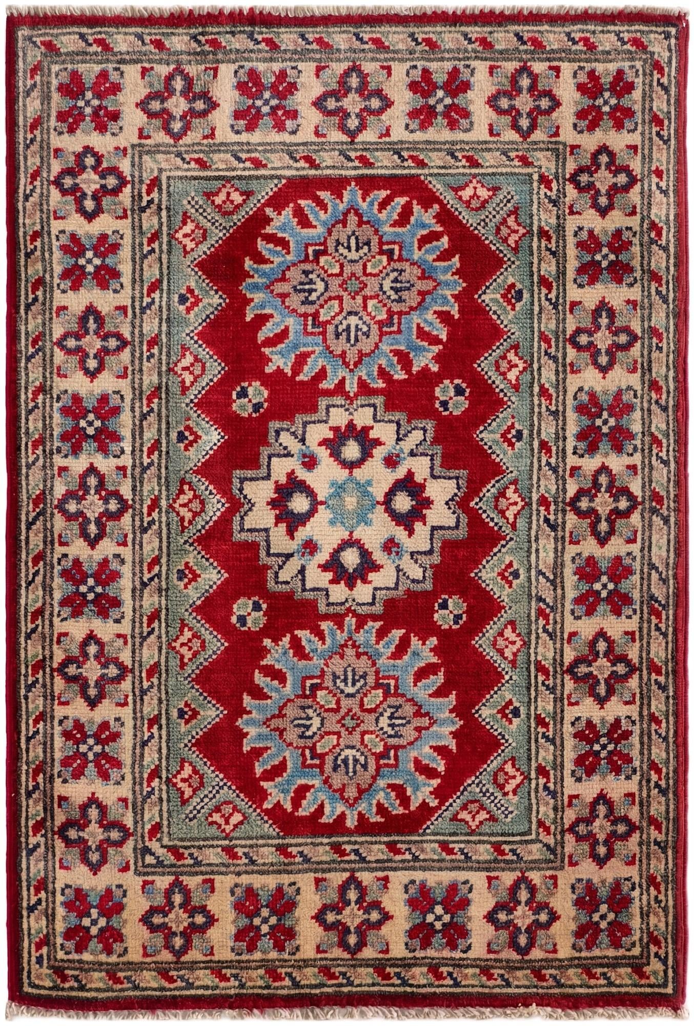 2' x 3' Hand Knotted Kazak Rug