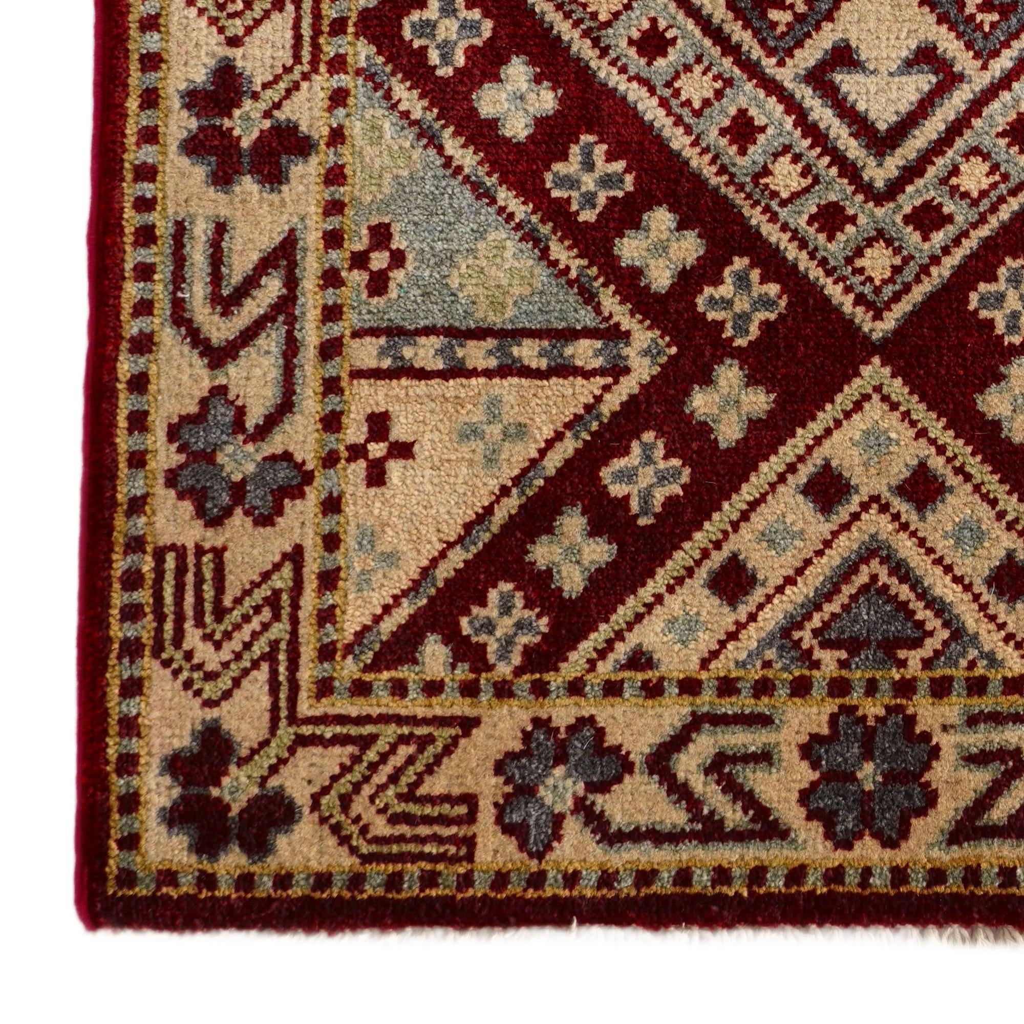 2' 1 x 3' Hand Knotted Kazak Rug
