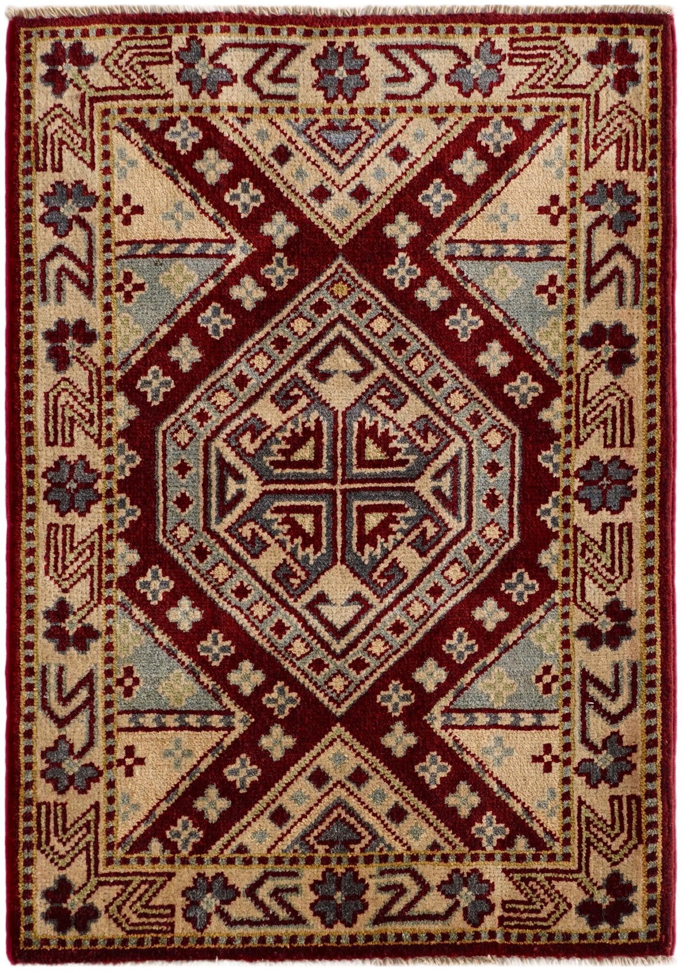 2' 1 x 3' Hand Knotted Kazak Rug