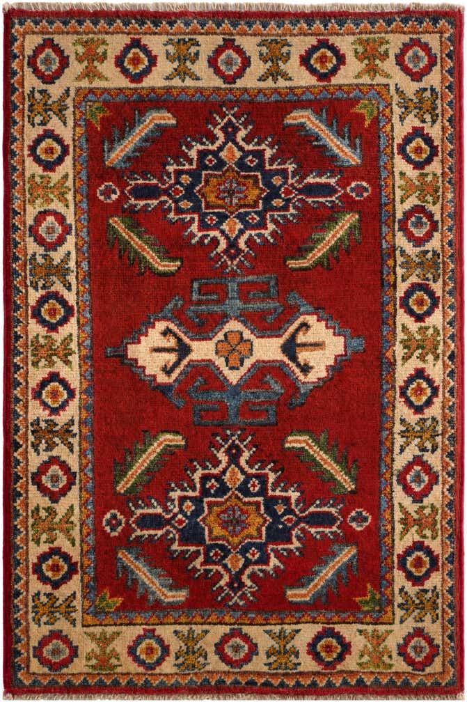 2' x 3' Hand Knotted Kazak Rug