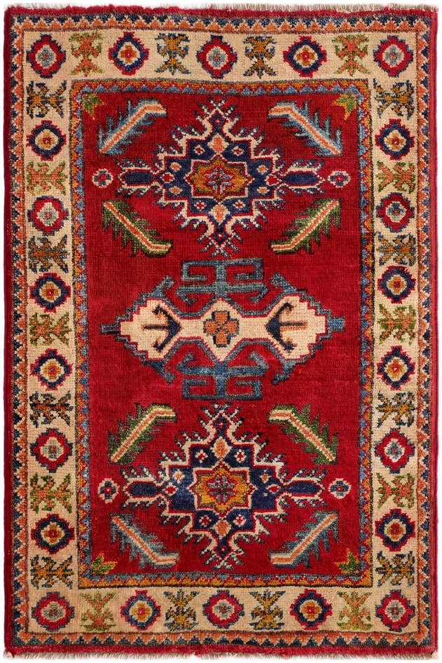 Detail image of 2' x 3' Hand Knotted Kazak Rug