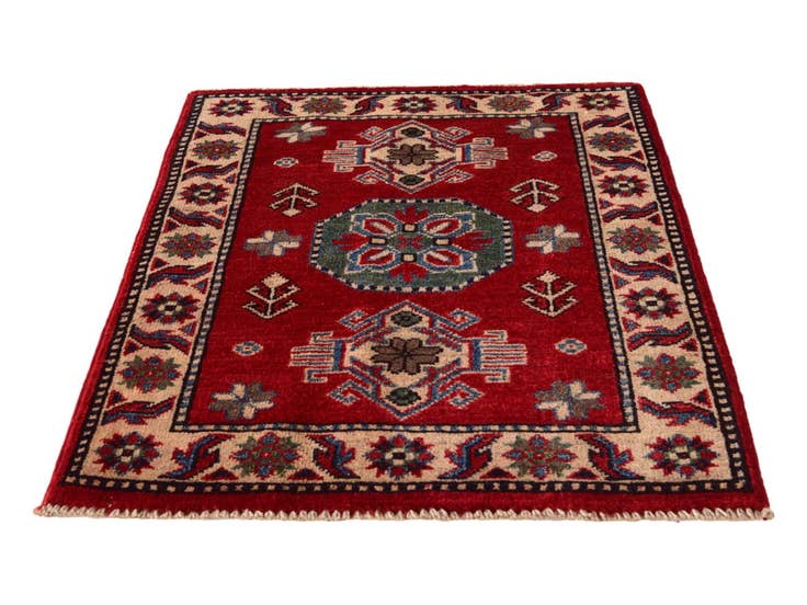 Detail image of 2' 1 x 2' 11 Hand Knotted Kazak Rug