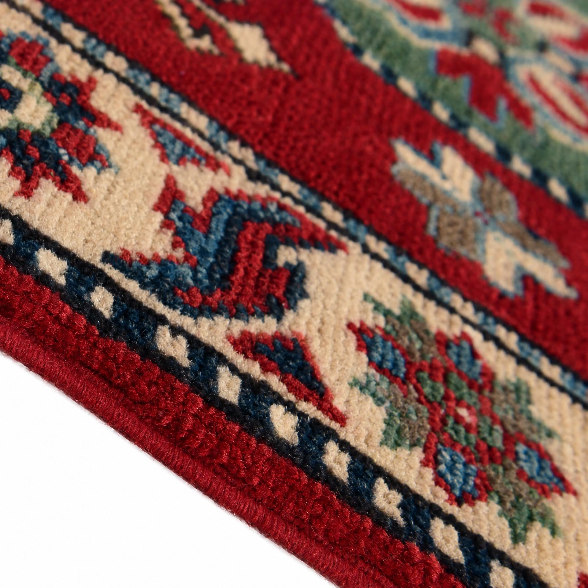 Detail image 8 of 11: 2' 1 x 2' 11 Hand Knotted Kazak Rug