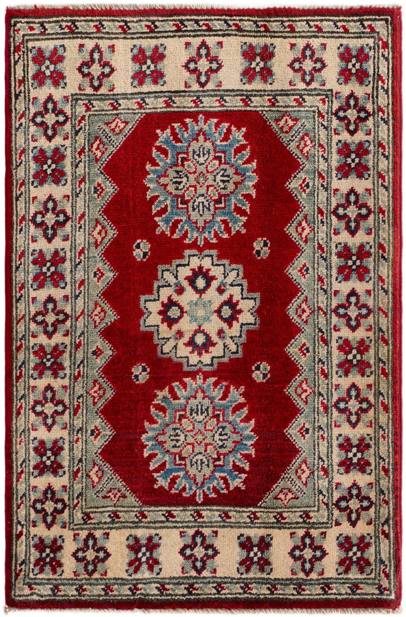 2' x 3' 1 Hand Knotted Kazak Rug