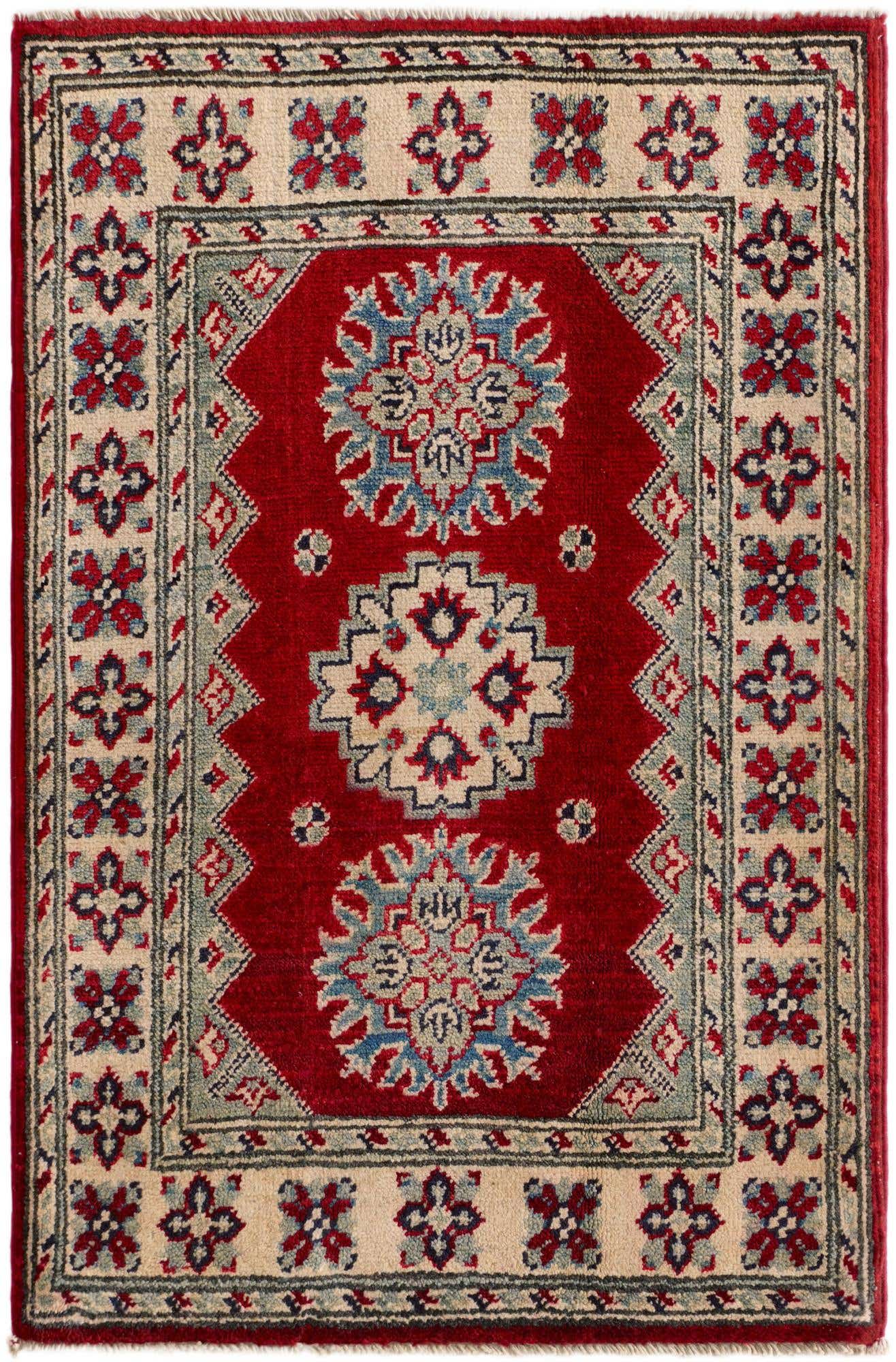 2' x 3' 1 Hand Knotted Kazak Rug