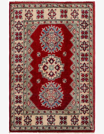 2' x 3' 1 Hand Knotted Kazak Rug