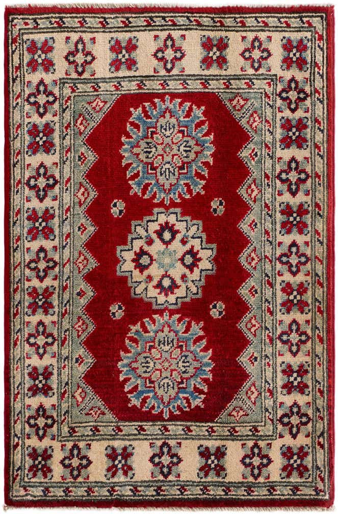 2' x 3' 1 Hand Knotted Kazak Rug