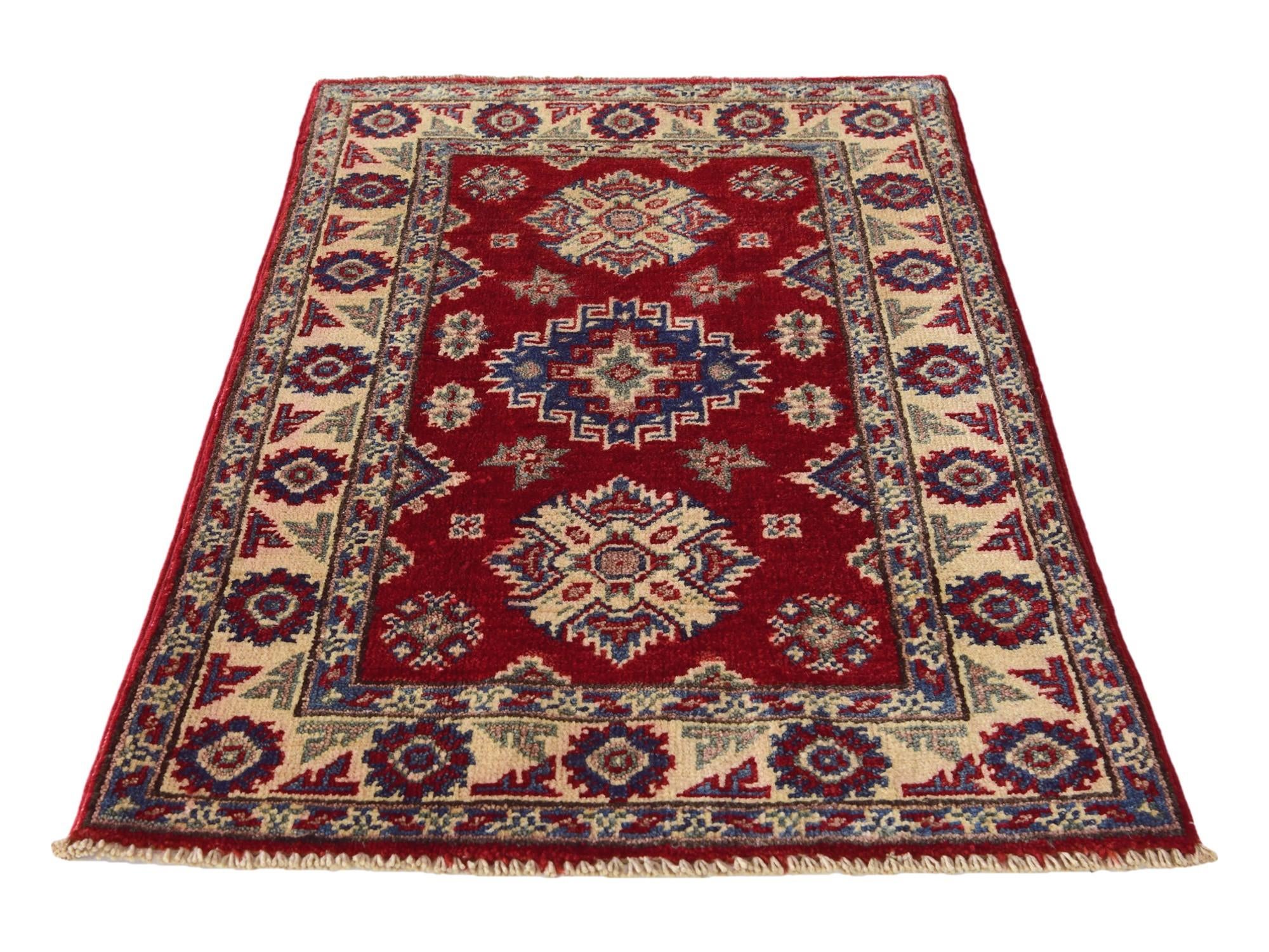 1' 11 x 2' 11 Hand Knotted Kazak Rug