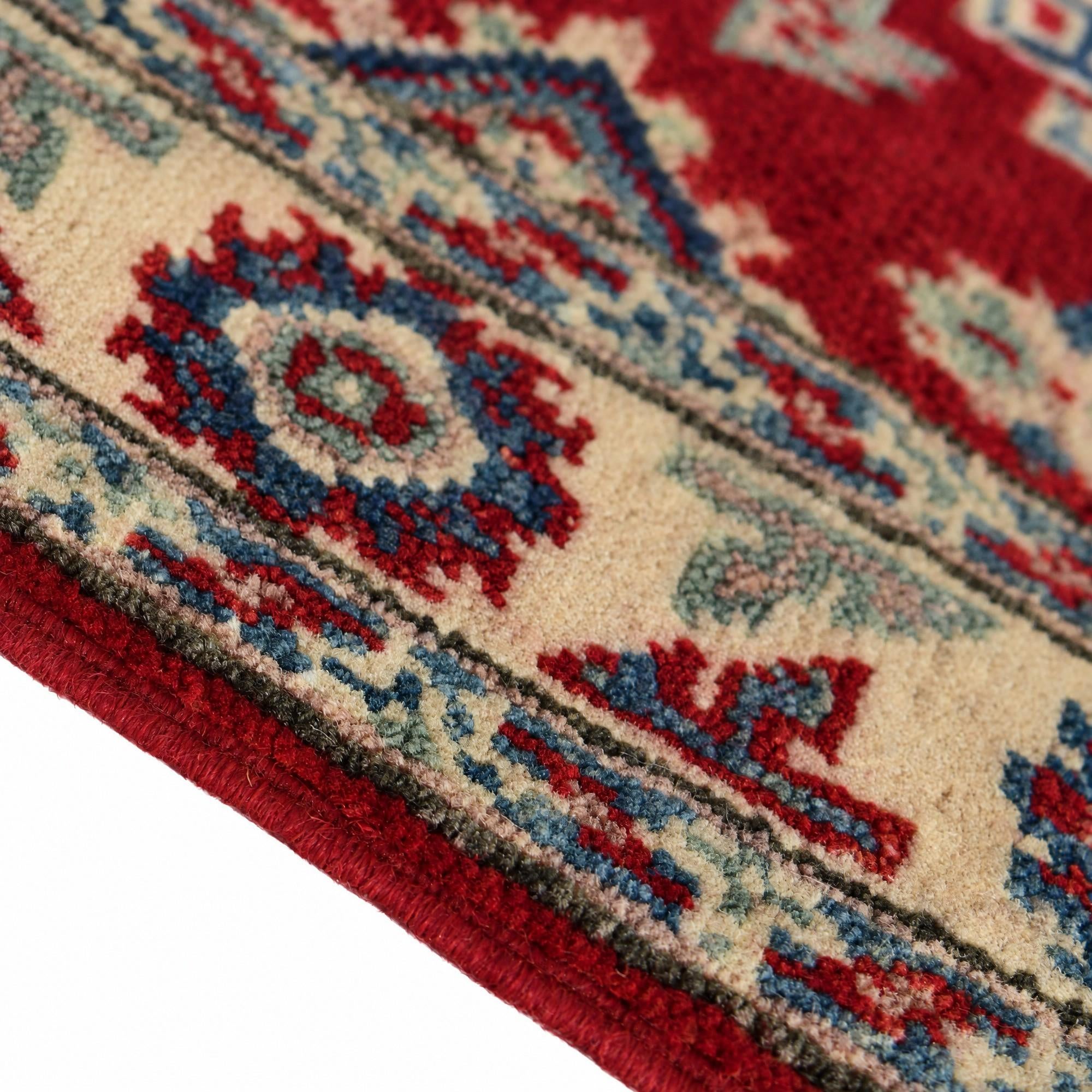 Detail image 8 of 12: 1' 11 x 2' 11 Hand Knotted Kazak Rug