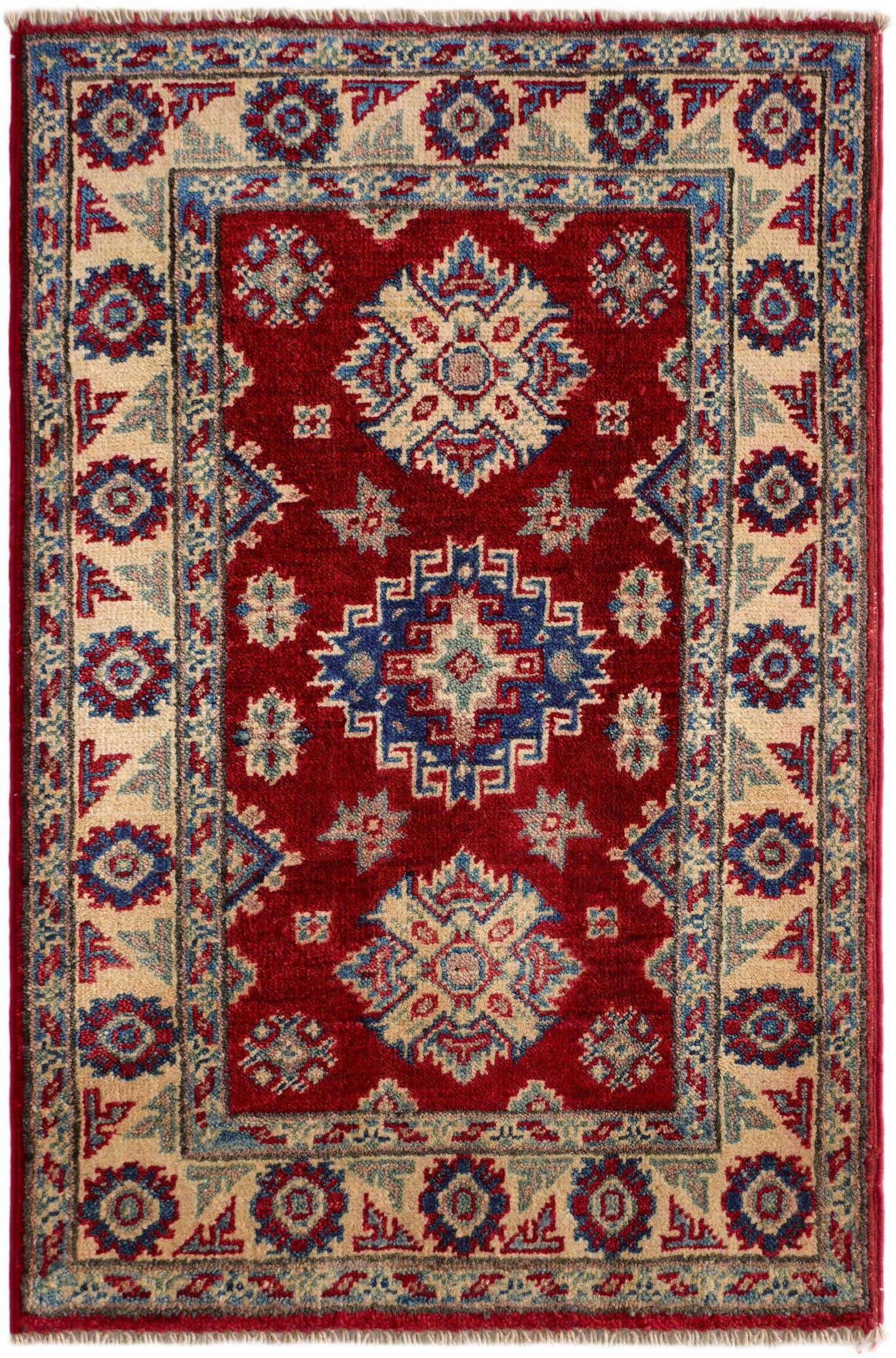 1' 11 x 2' 11 Hand Knotted Kazak Rug