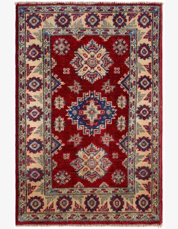 1' 11 x 2' 11 Hand Knotted Kazak Rug