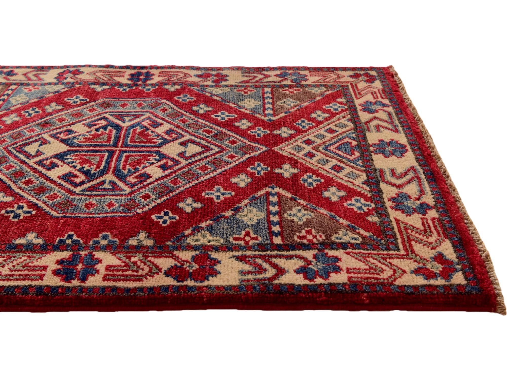 2' x 2' 8 Hand Knotted Kazak Rug
