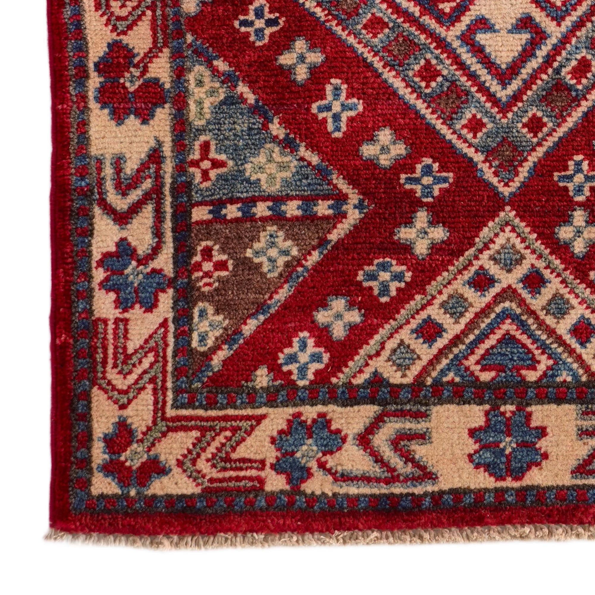 2' x 2' 8 Hand Knotted Kazak Rug