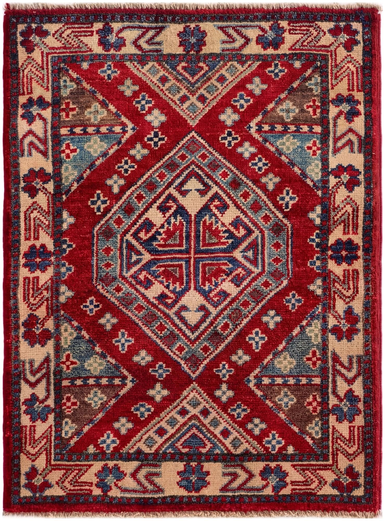2' x 2' 8 Hand Knotted Kazak Rug