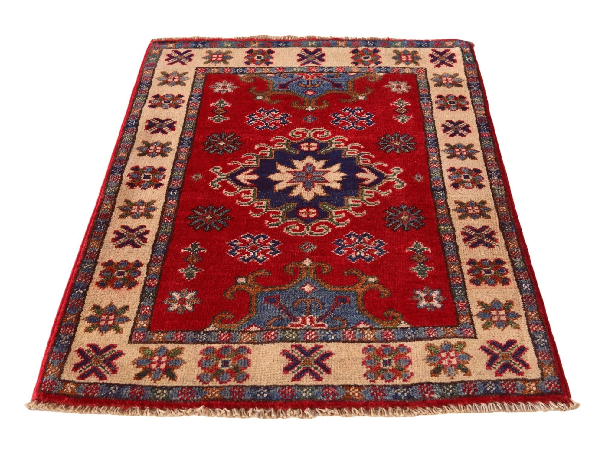 2' x 3' 1 Hand Knotted Kazak Rug