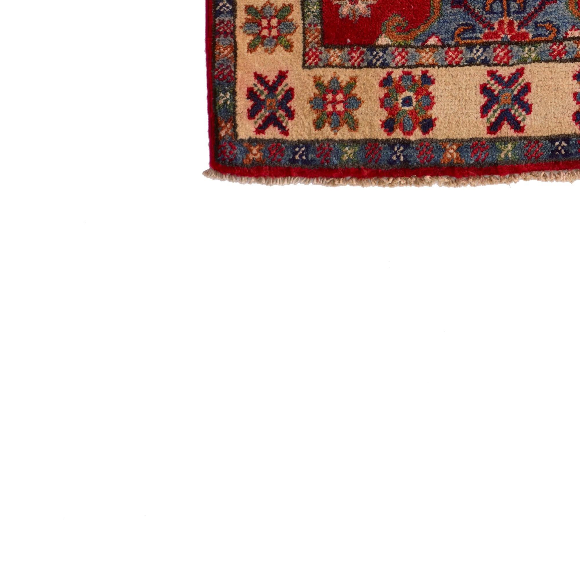 2' x 3' 1 Hand Knotted Kazak Rug