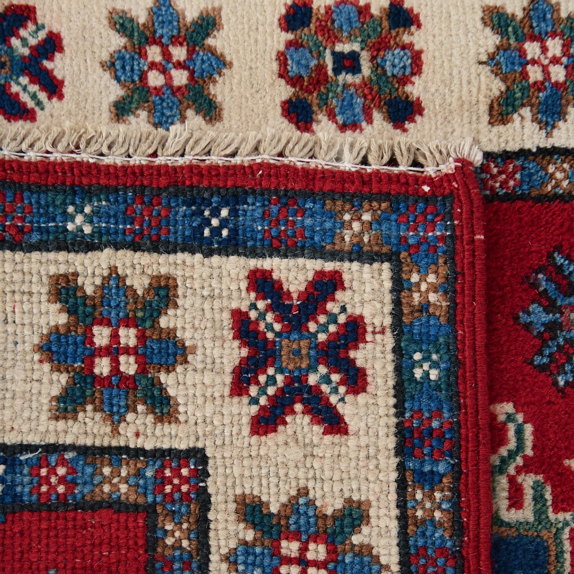 Detail image 12 of 12: 2' x 3' 1 Hand Knotted Kazak Rug