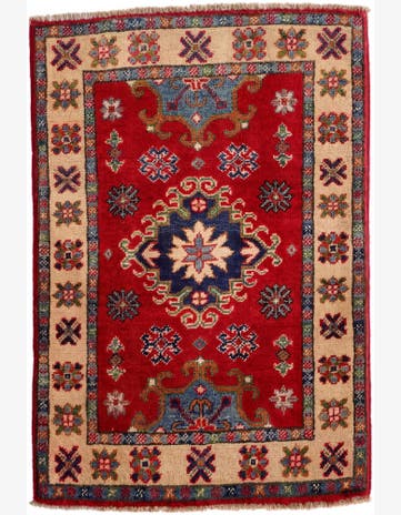 2' x 3' 1 Hand Knotted Kazak Rug