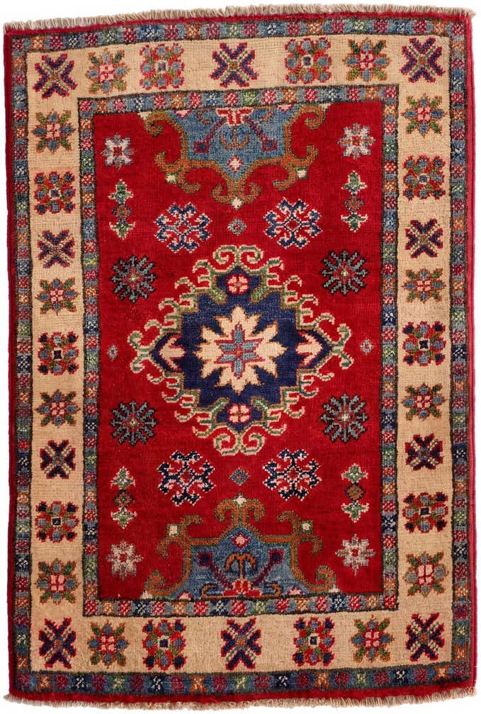 2' x 3' 1 Hand Knotted Kazak Rug