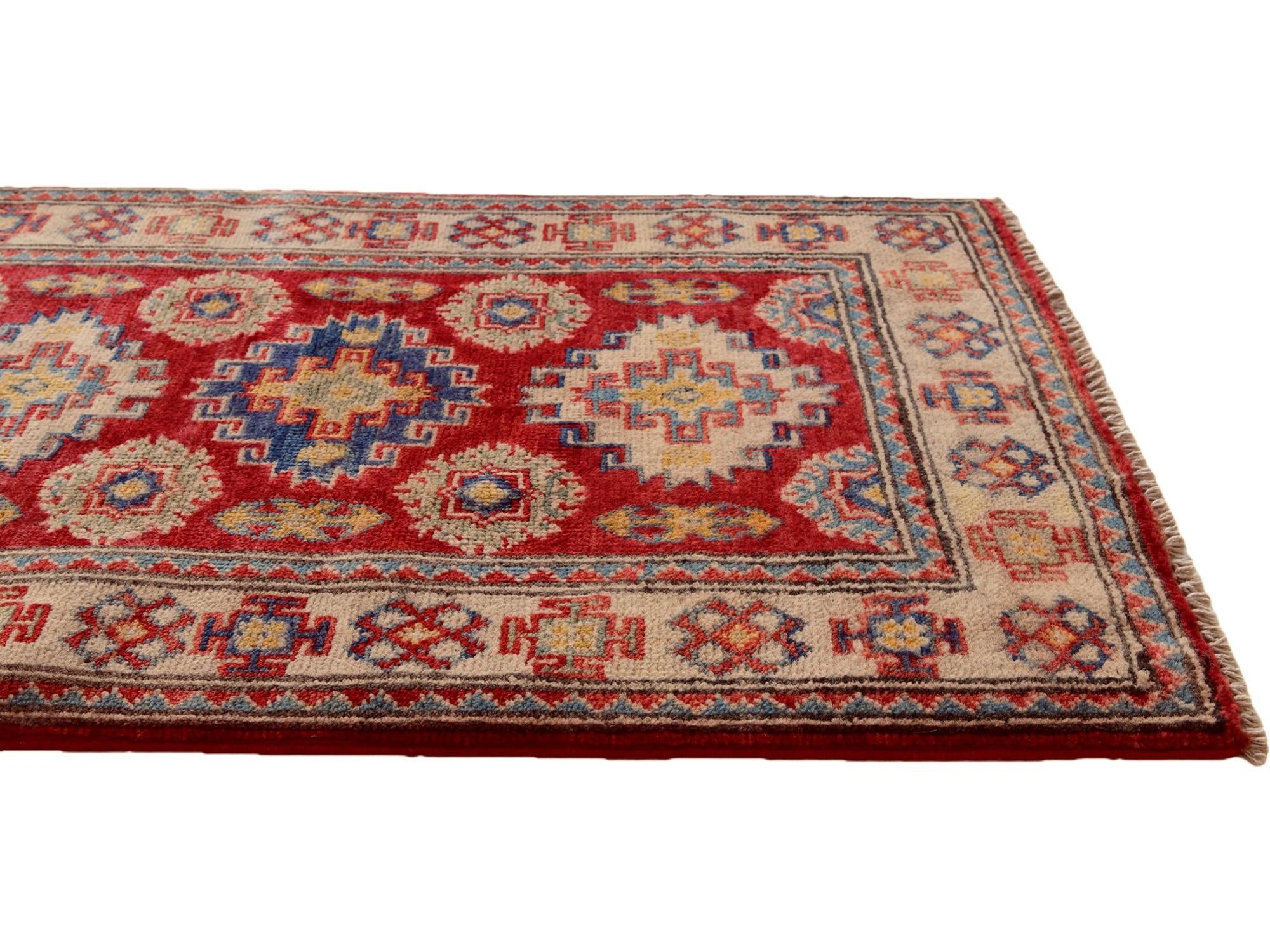 2' 1 x 3' Hand Knotted Kazak Rug