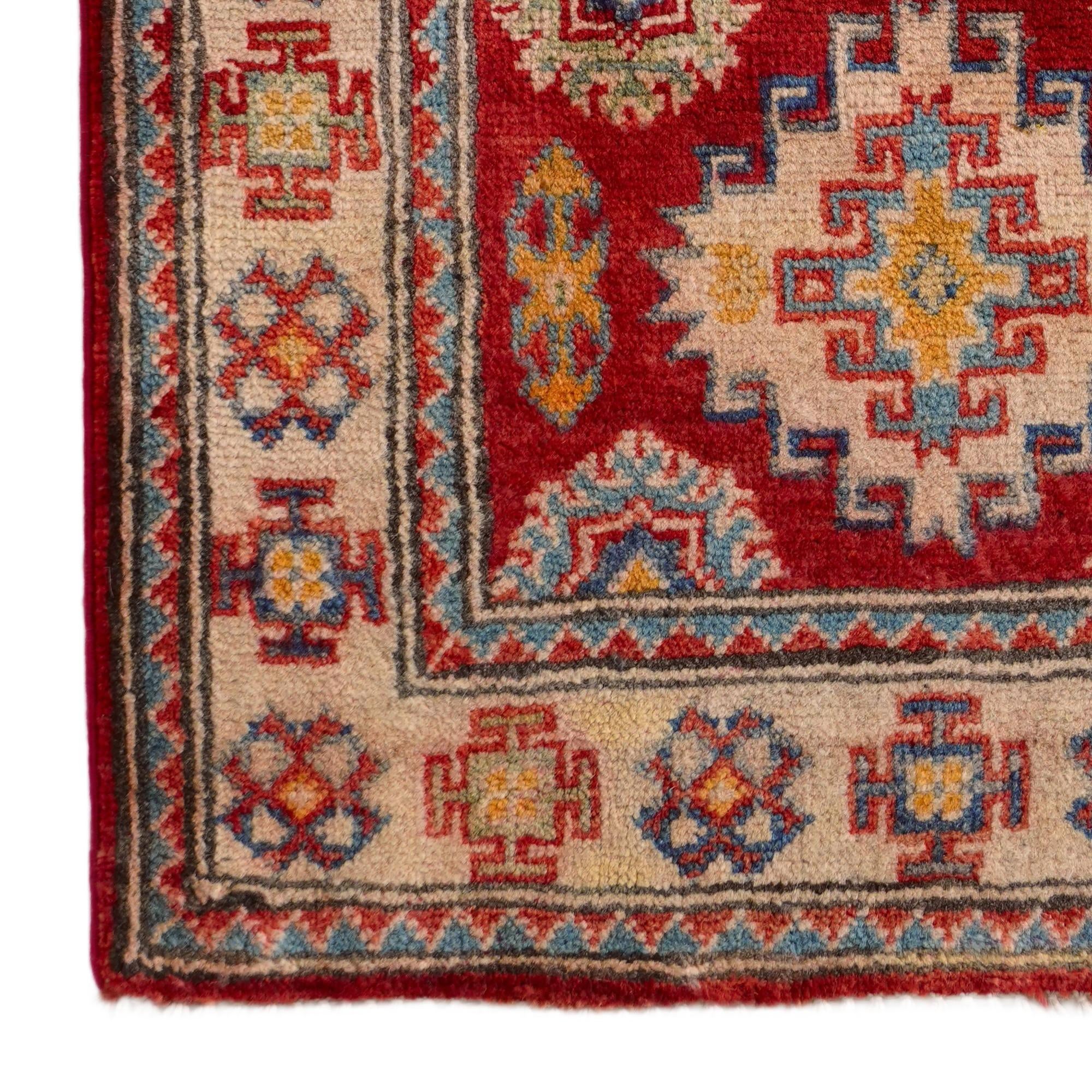 2' 1 x 3' Hand Knotted Kazak Rug