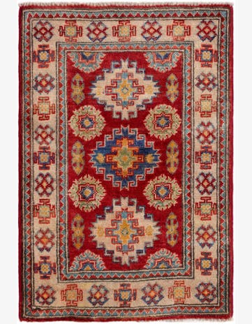 2' 1 x 3' Hand Knotted Kazak Rug