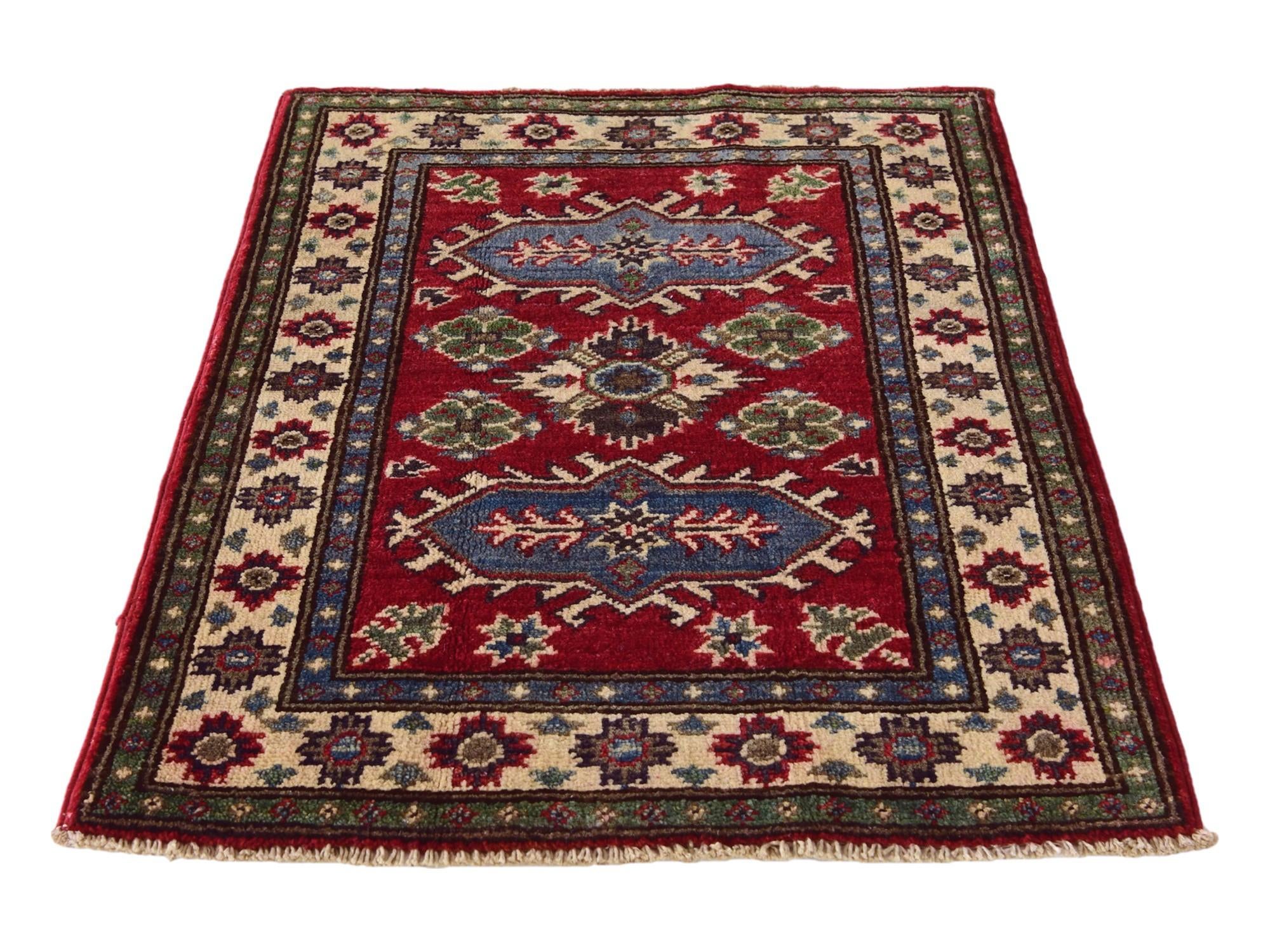 2' x 2' 11 Hand Knotted Kazak Rug