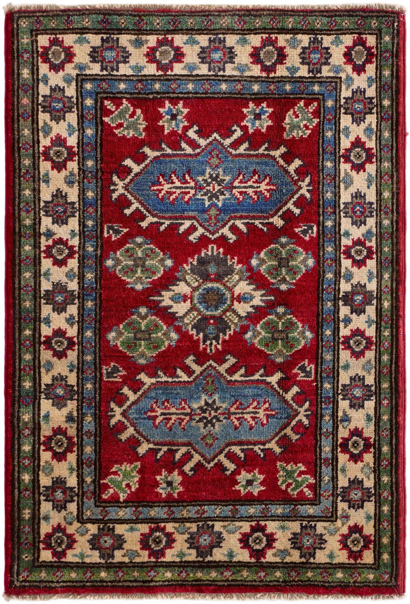 2' x 2' 11 Hand Knotted Kazak Rug