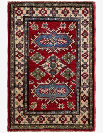 2' x 2' 11 Hand Knotted Kazak Rug