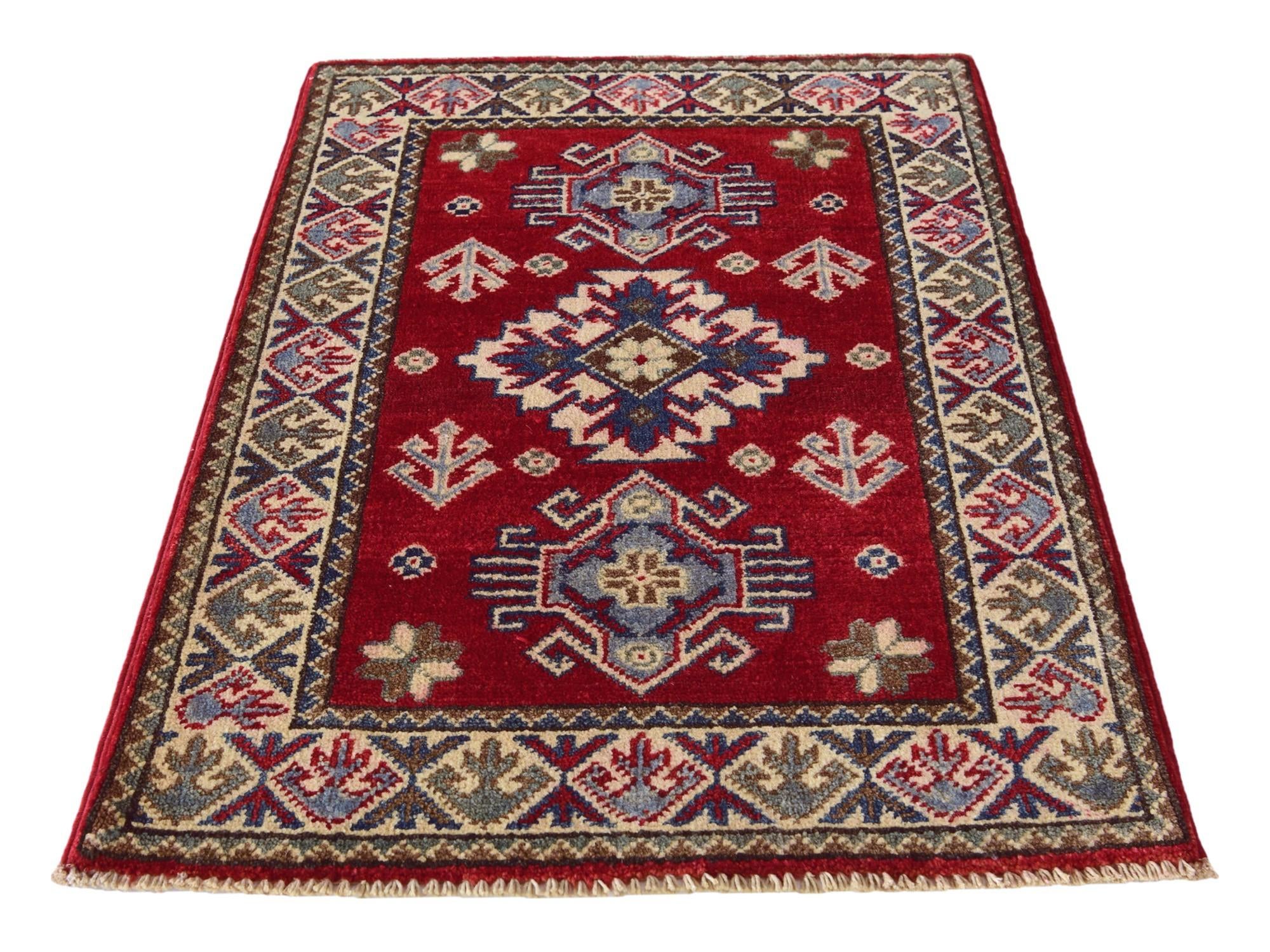 2' x 3' Hand Knotted Kazak Rug