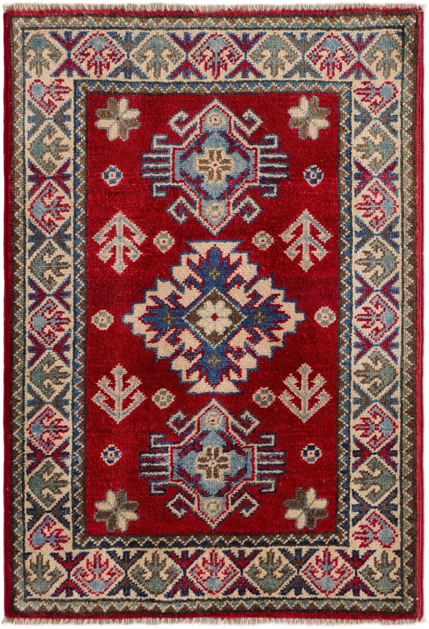 2' x 3' Hand Knotted Kazak Rug
