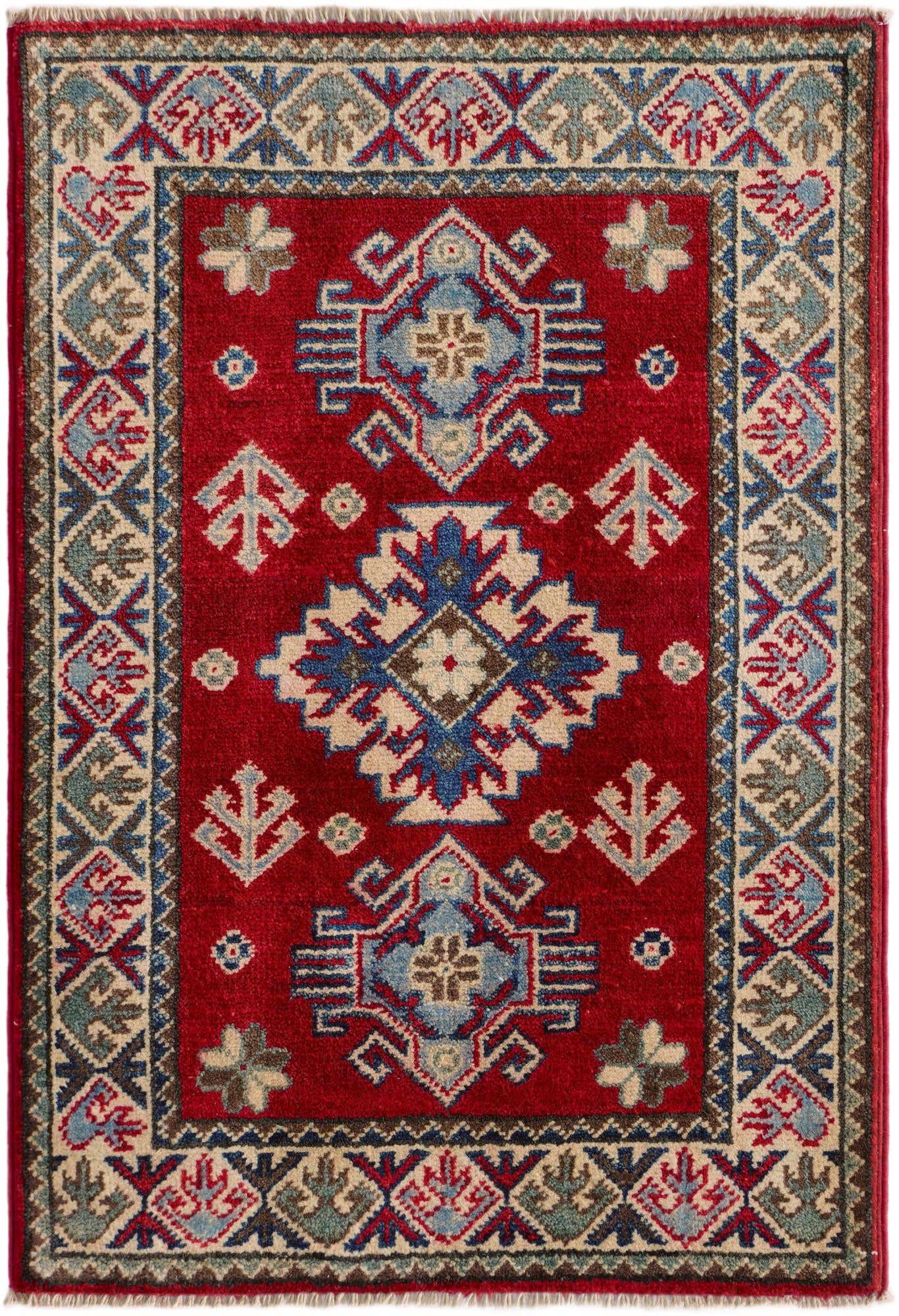 2' x 3' Hand Knotted Kazak Rug