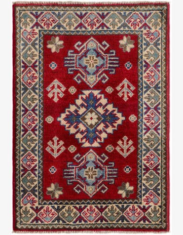 2' x 3' Hand Knotted Kazak Rug