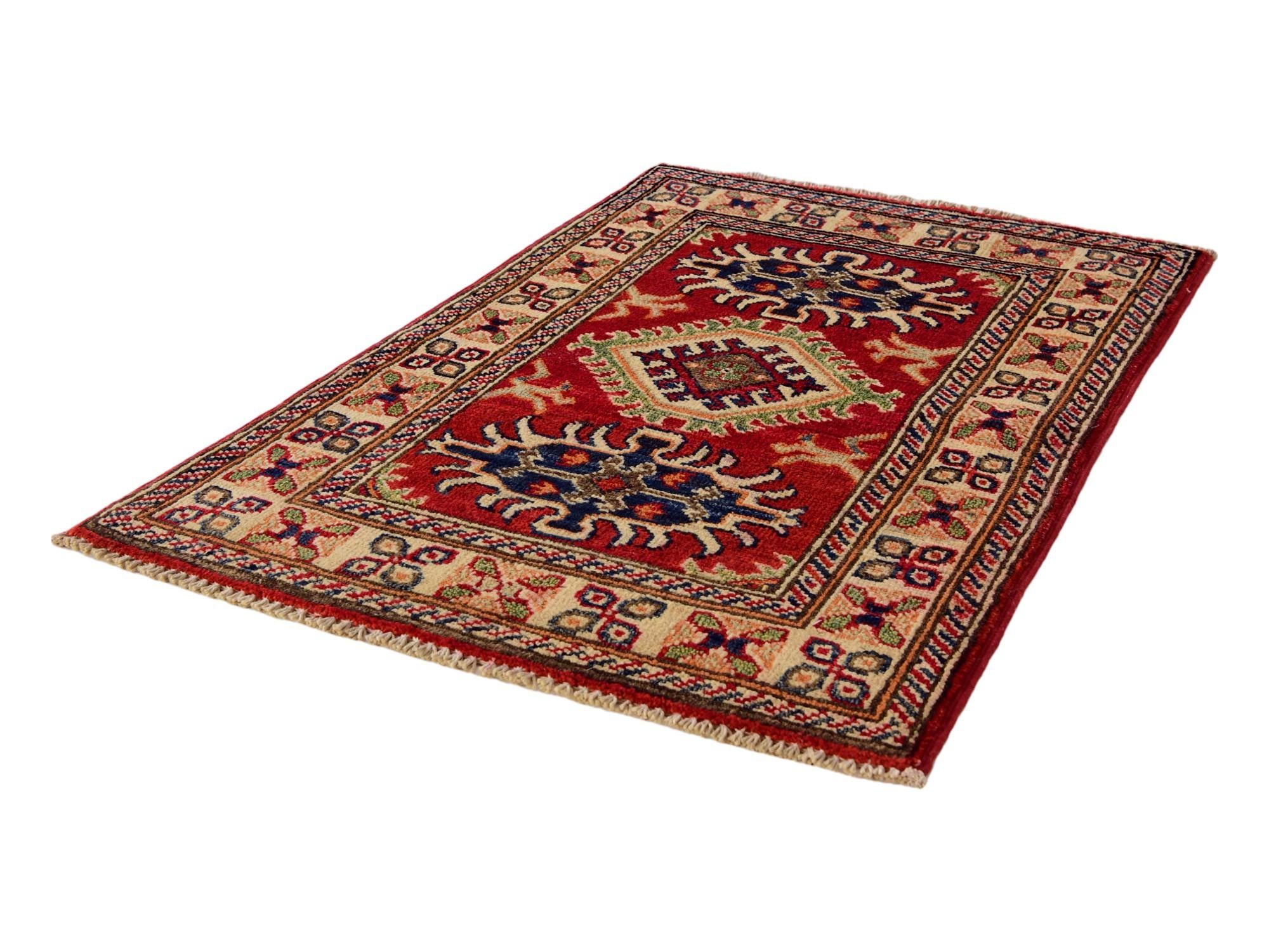 2' x 3' Hand Knotted Kazak Rug